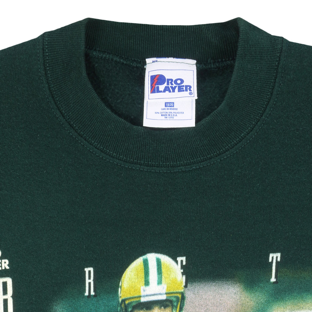 NFL (Pro Player) - Packers Brett Favre Crew Neck Sweatshirt 1996 Large Vintage Retro Football