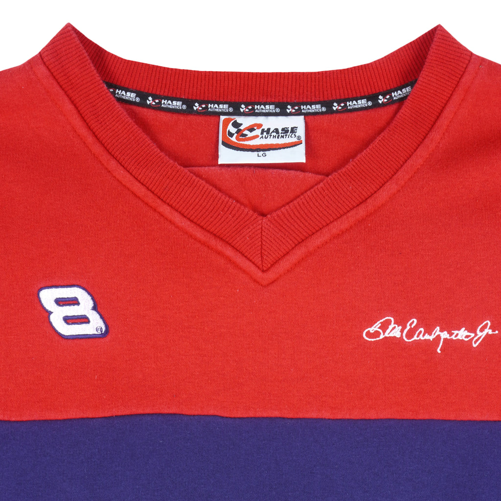 NASCAR - Dale Jr. #8 Budweiser Sweatshirt 1990s Large Vintage Retro