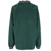 Champion - Green Embroidered V-Neck Windbreaker 1990s XX-Large Vintage Retro
