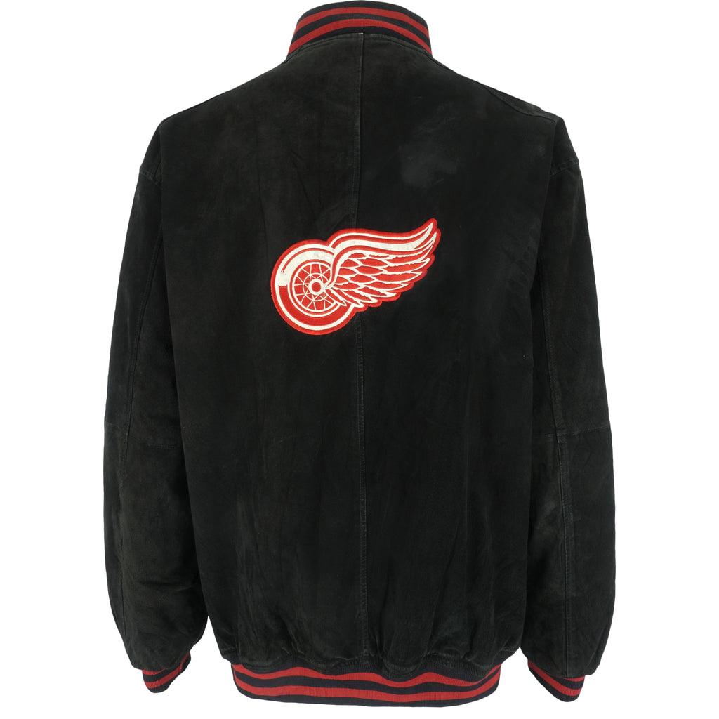 NHL (Pro Player) - Detroit Red Wings Zip-Up Fleece Jacket 1990s X-Large Vintage Retro Hockey