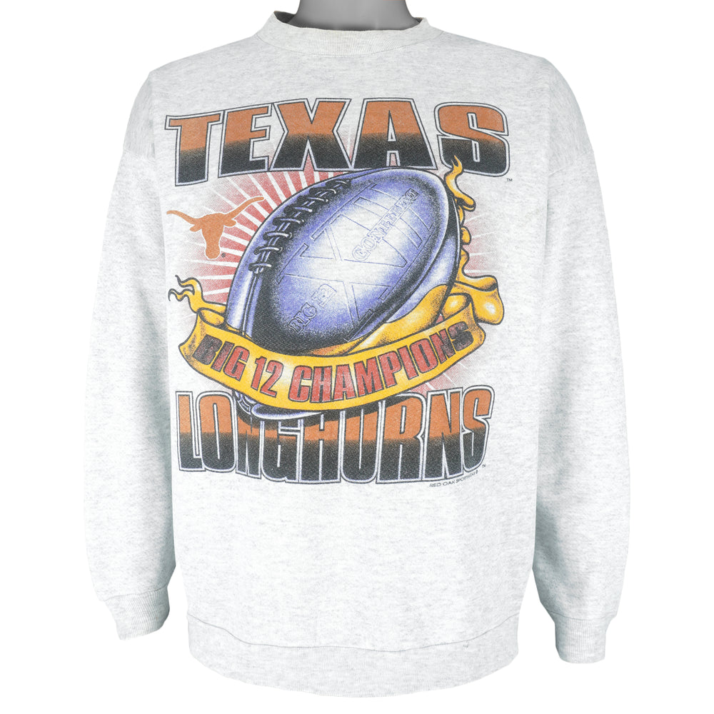 NCAA (Red Oak) - Texas Longhorns Crew Neck Sweatshirt 1990s X-Large Vintage Retro College
