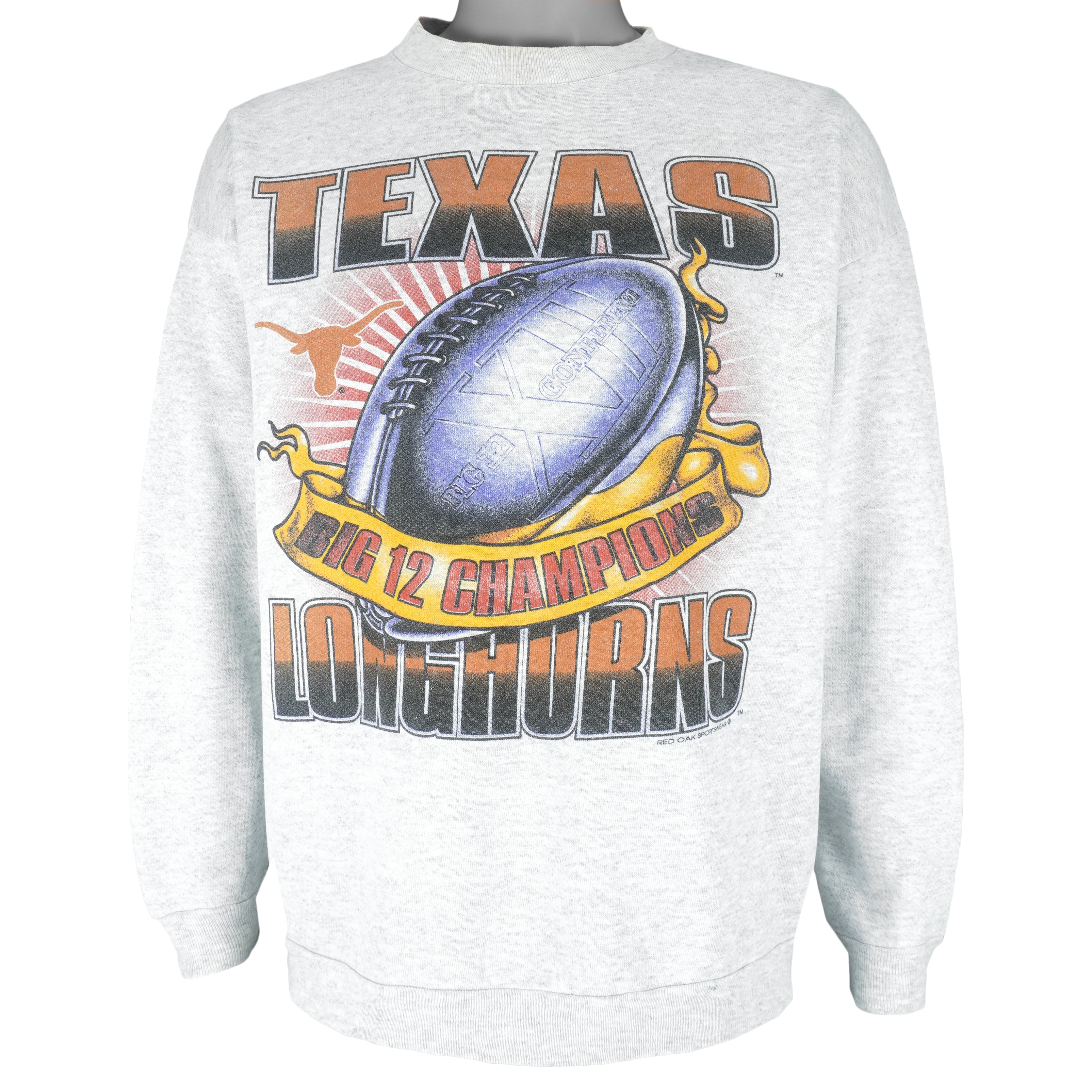 NCAA (Red Oak) - Texas Longhorns Crew Neck Sweatshirt 1990s X-Large Vintage Retro College