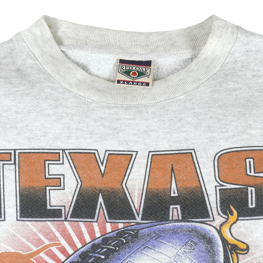 NCAA (Red Oak) - Texas Longhorns Crew Neck Sweatshirt 1990s X-Large Vintage Retro College
