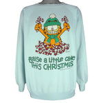 Vintage - Garfield Raise A Little Cane This Christmas Crew Neck Sweatshirt 1990s X-Large