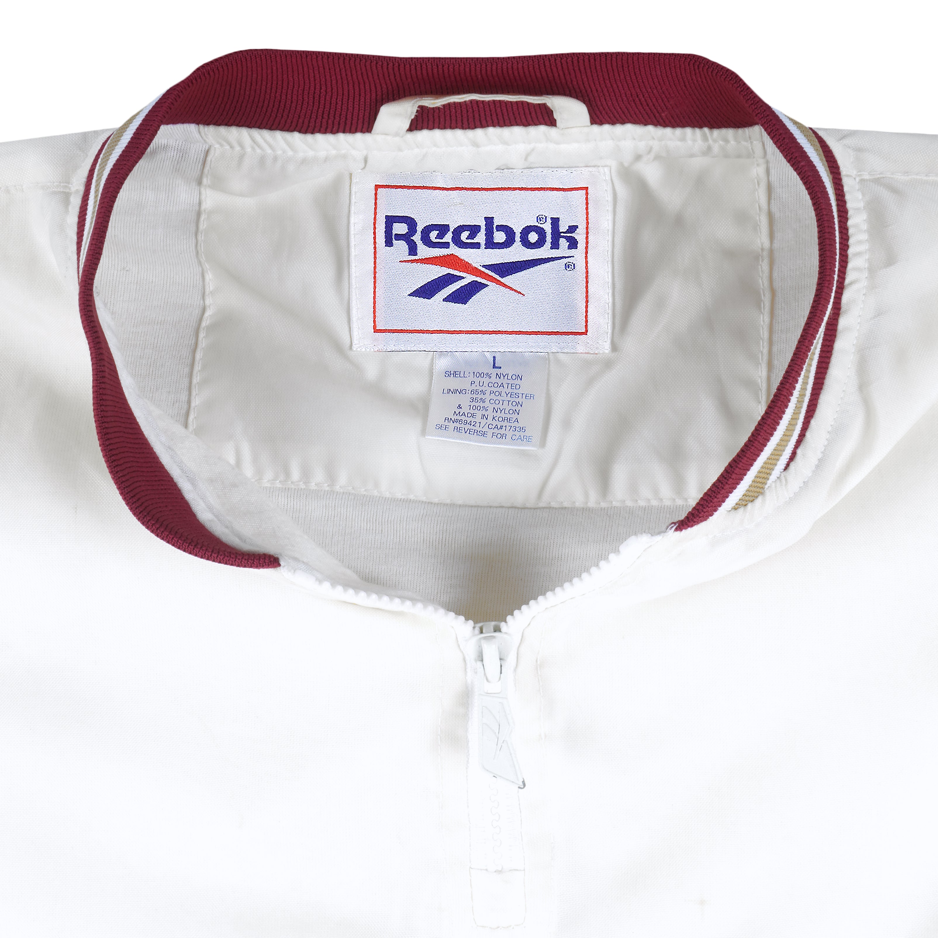 Reebok - San Francisco 49ers Pullover Windbreaker 1990s Large Vintage Retro Football