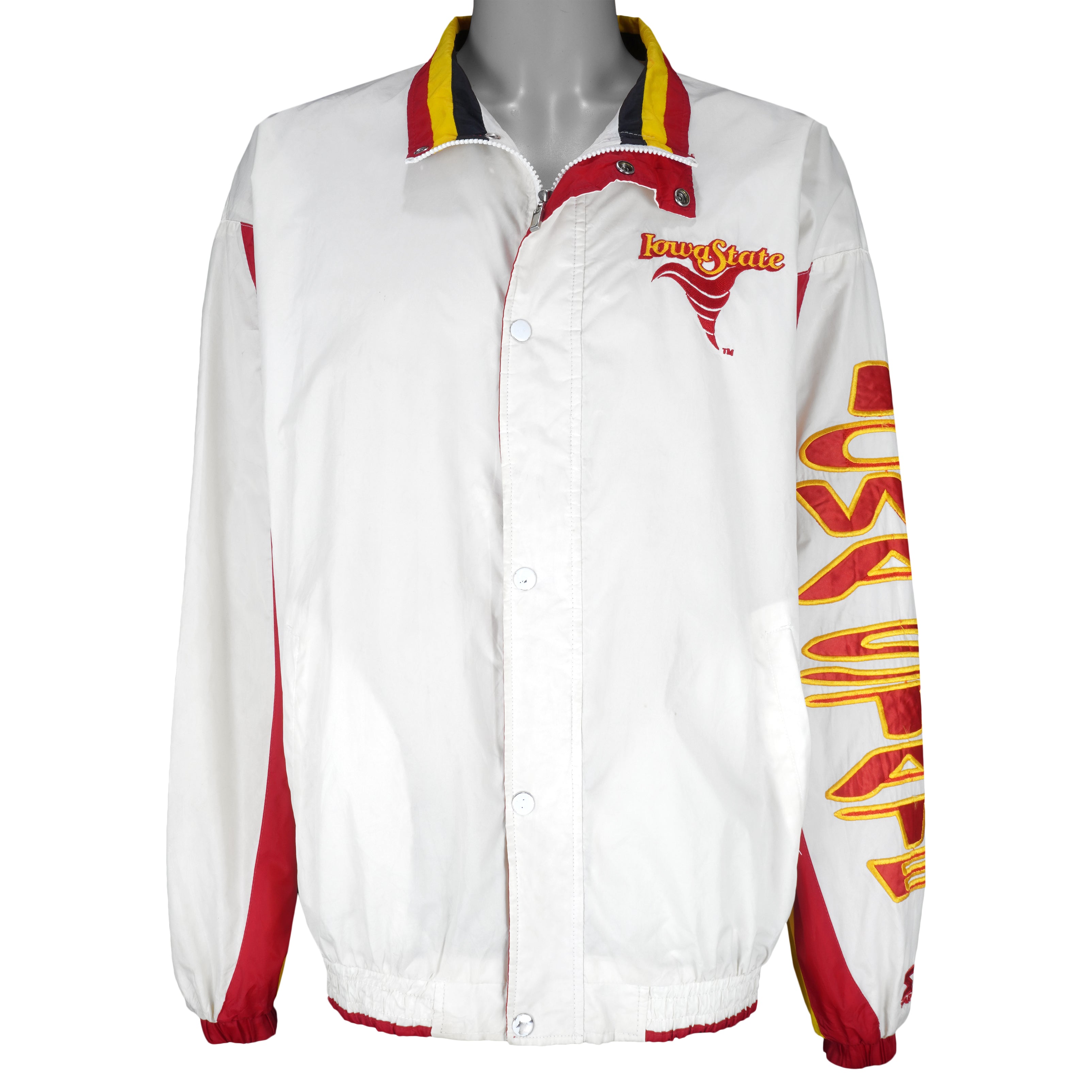 Starter - Iowa State Button-Up Windbreaker 1990s X-Large Vintage Retro College
