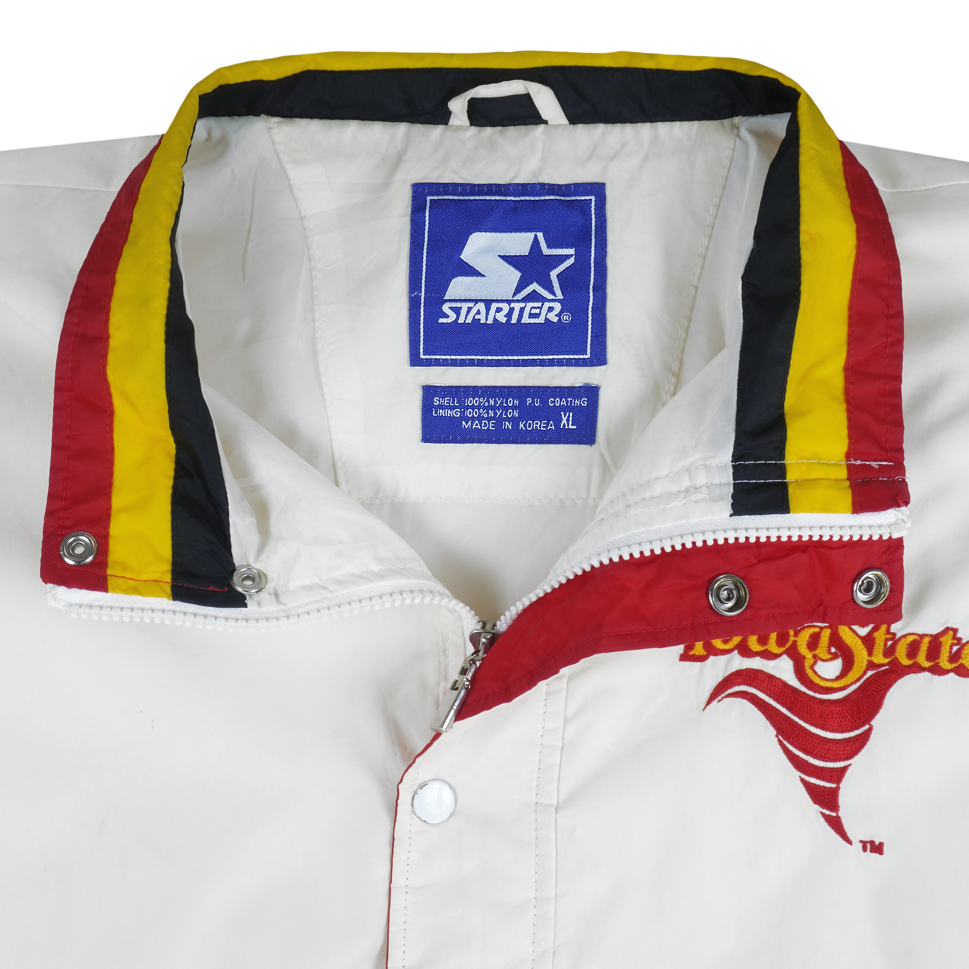 Starter - Iowa State Button-Up Windbreaker 1990s X-Large Vintage Retro College