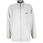Nike  - White Embroidered Zip-Up Jacket 1990s X-Large Vintage Retro