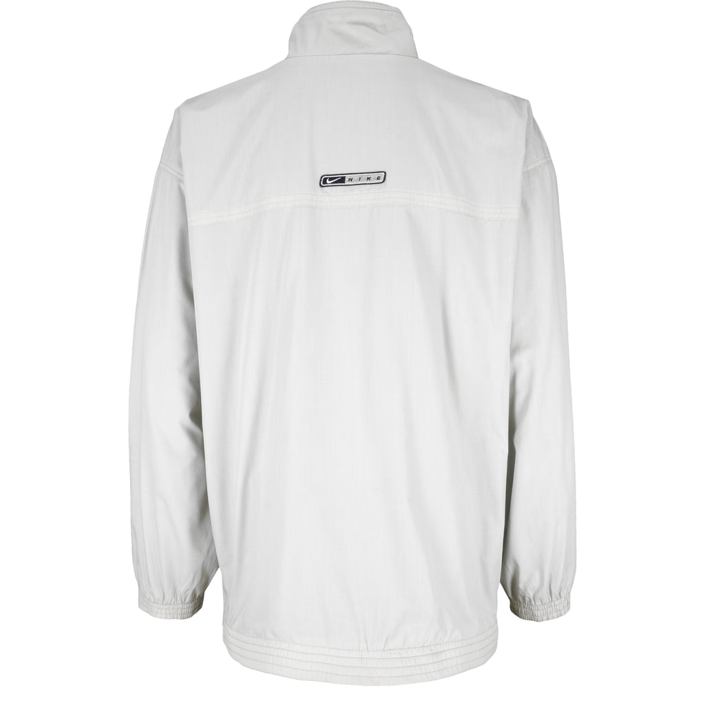 Nike  - White Embroidered Zip-Up Jacket 1990s X-Large Vintage Retro
