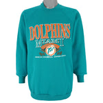 NFL (Trench) - Miami Dolphins Crew Neck Sweatshirt 1990s X-Large