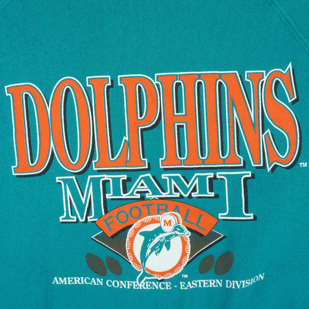 NFL (Trench)- Miami Dolphins Crew Neck Sweatshirt 1990s XX-Large Vintage Retro Football