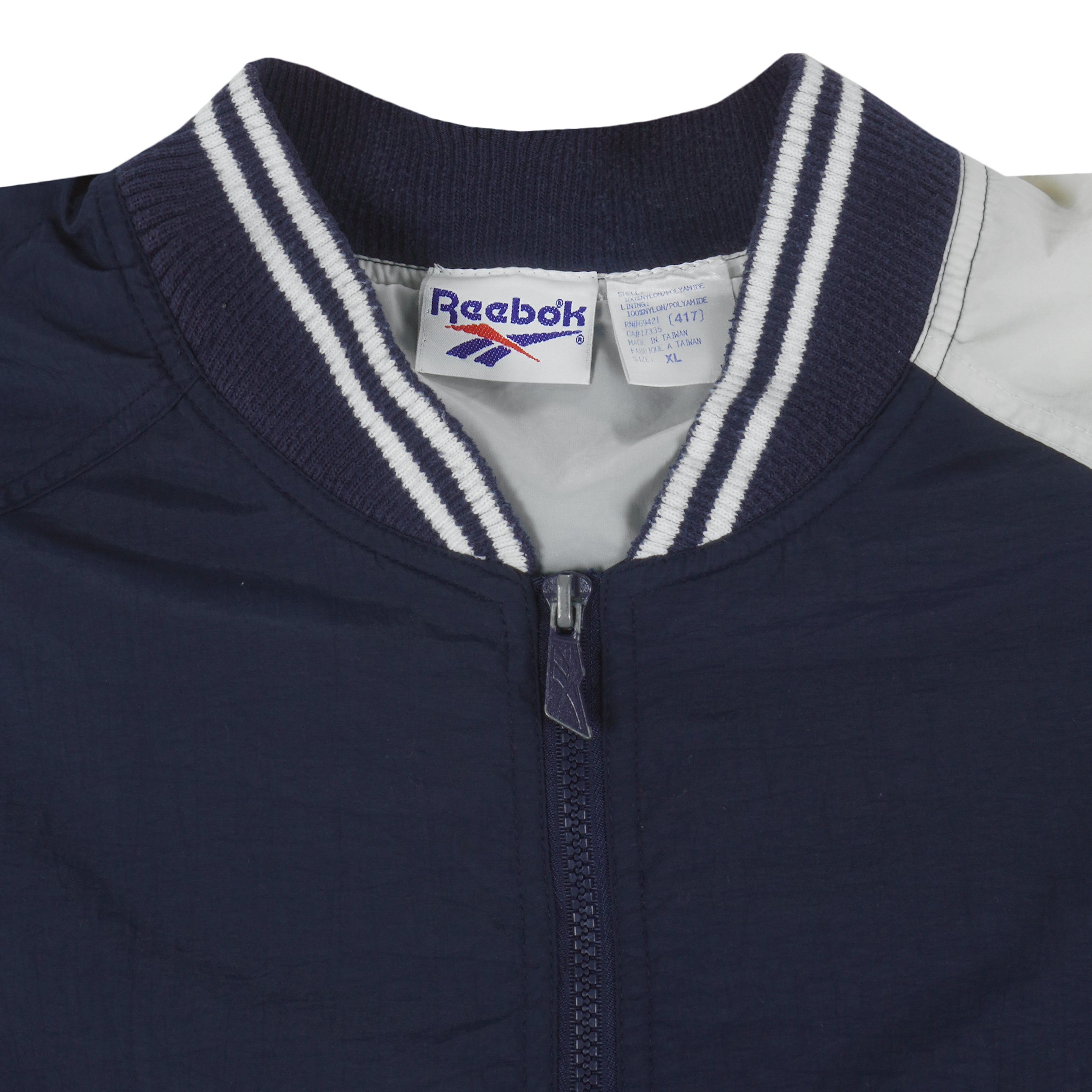 Reebok - Big Logo Zip-Up Windbreaker 1990s X-Large Vintage Retro
