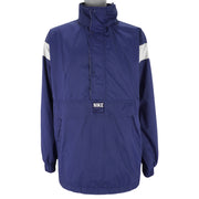 Nike  - Blue 1/2 Zip Embroidered Logo Pullover Windbreaker 1990s X-Large Vintage Retro