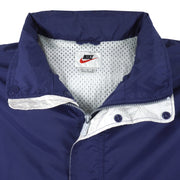 Nike  - Blue 1/2 Zip Embroidered Logo Pullover Windbreaker 1990s X-Large Vintage Retro