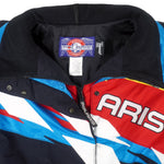 Polaris - Black Zip-Up Racing Jacket 1990s Large Vintage Retro