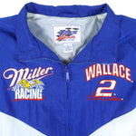 NASCAR - Blue & White Rusty Wallace, Miller Racing Jacket 1990s XX-Large Vintage Retro