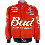 NASCAR - Red Budweiser - King of Beers Jacket 1990s Small Vintage Retro
