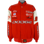 NASCAR (JH Design) - Red Dodge Racing Embroidered Jacket 1990s XX-Large Vintage Retro