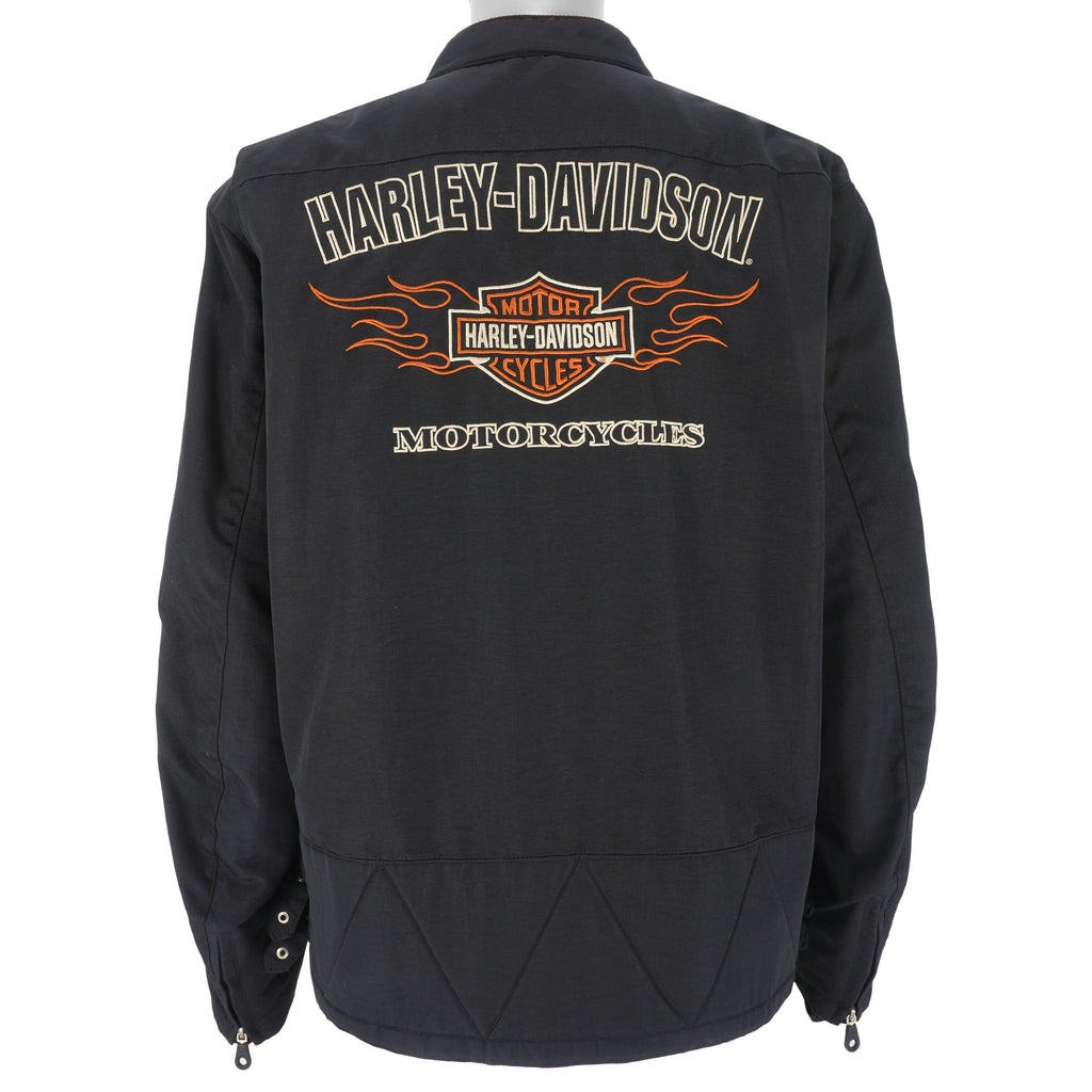 Harley Davidson - Zip-Up Embroidered Spell-Out Jacket XX-Large Vintage Retro