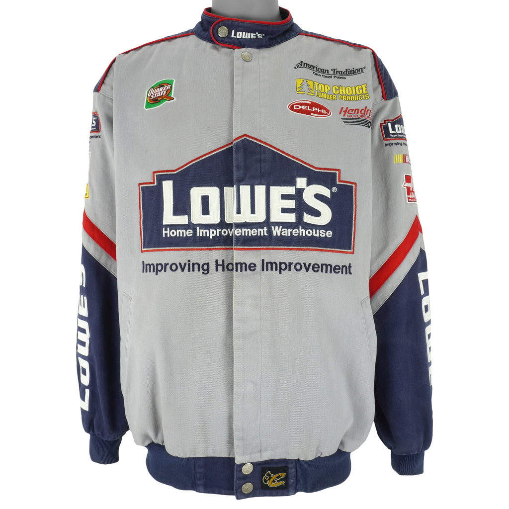 NASCAR - Lowe’s Embroidered Jacket 1990s Large Vintage Retro