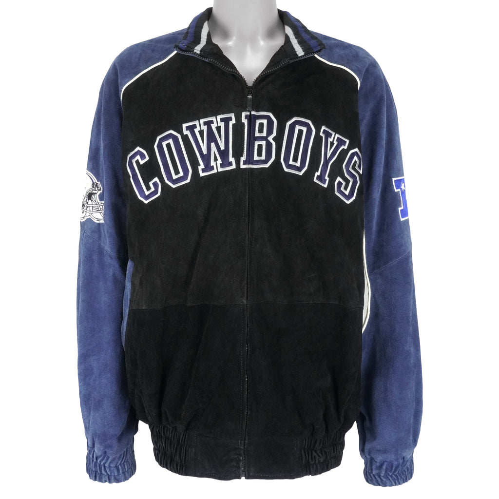 NFL - Dallas Cowboys Leather Suede Jacket 1990s X-Large Vintage Retro Football
