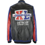 NFL - Detroit Super Bowl XL Leather Jacket 2006 Large Vintage Retro