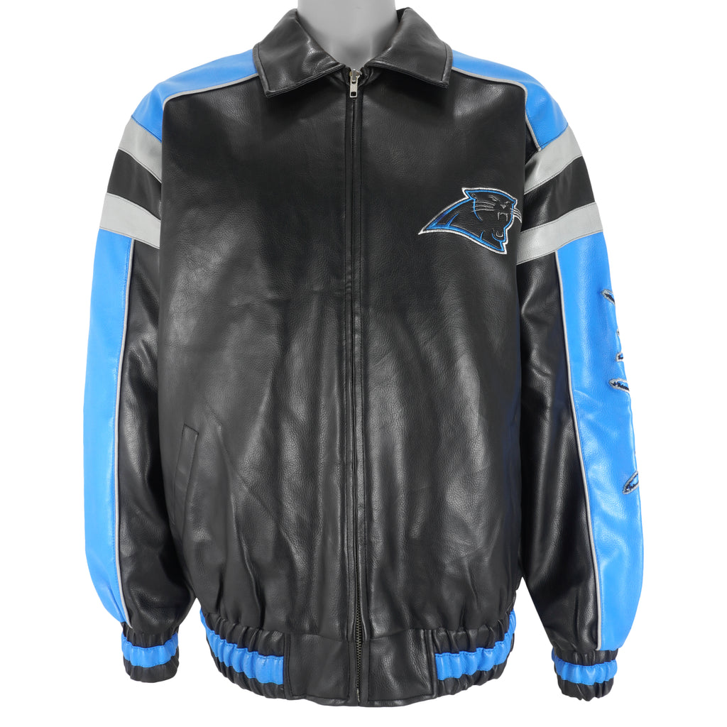 NFL - Carolina Panther Faux Jacket 1990s Medium Vintage Retro Football