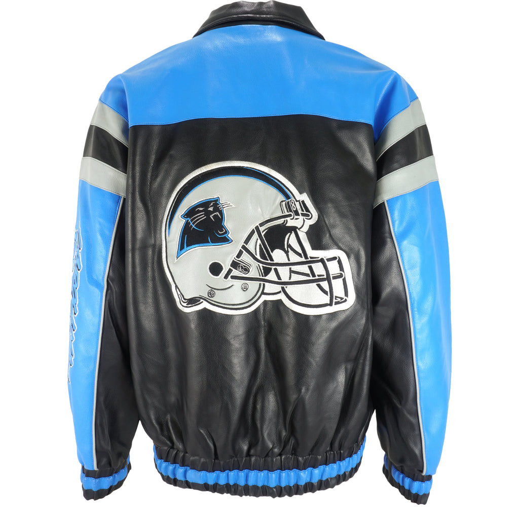 NFL - Carolina Panther Faux Jacket 1990s Medium Vintage Retro Football