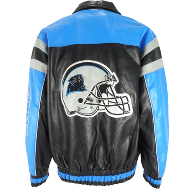 NFL - Carolina Panthers Faux Leather Jacket 1990s Medium