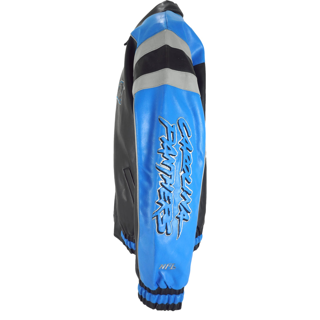 NFL - Carolina Panther Faux Jacket 1990s Medium Vintage Retro Football