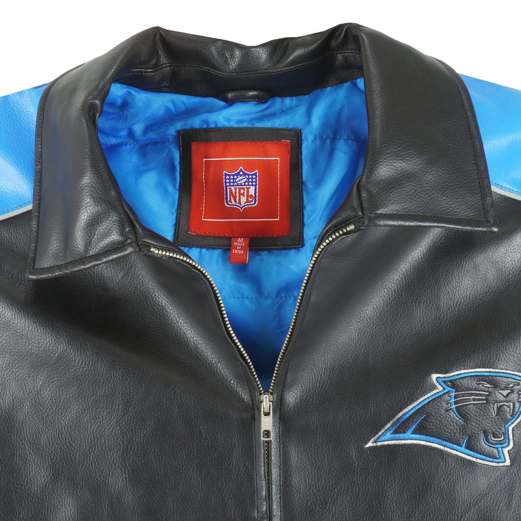 NFL - Carolina Panther Faux Jacket 1990s Medium Vintage Retro Football