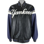 MLB - New York Yankees Zip-Up Faux Jacket 1990s X-Large Vintage Retro Baseball