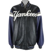 MLB - New York Yankees Zip-Up Faux Jacket 1990s X-Large Vintage Retro Baseball