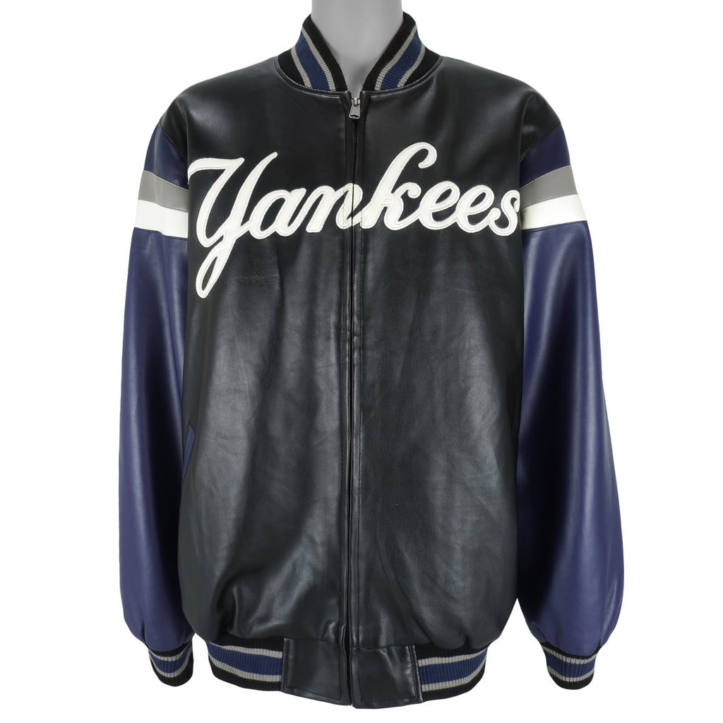 MLB - New York Yankees Zip-Up Faux Jacket 1990s X-Large Vintage Retro Baseball