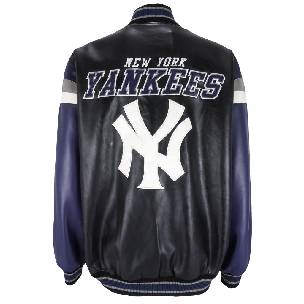 MLB - New York Yankees Zip-Up Faux Jacket 1990s X-Large Vintage Retro Baseball