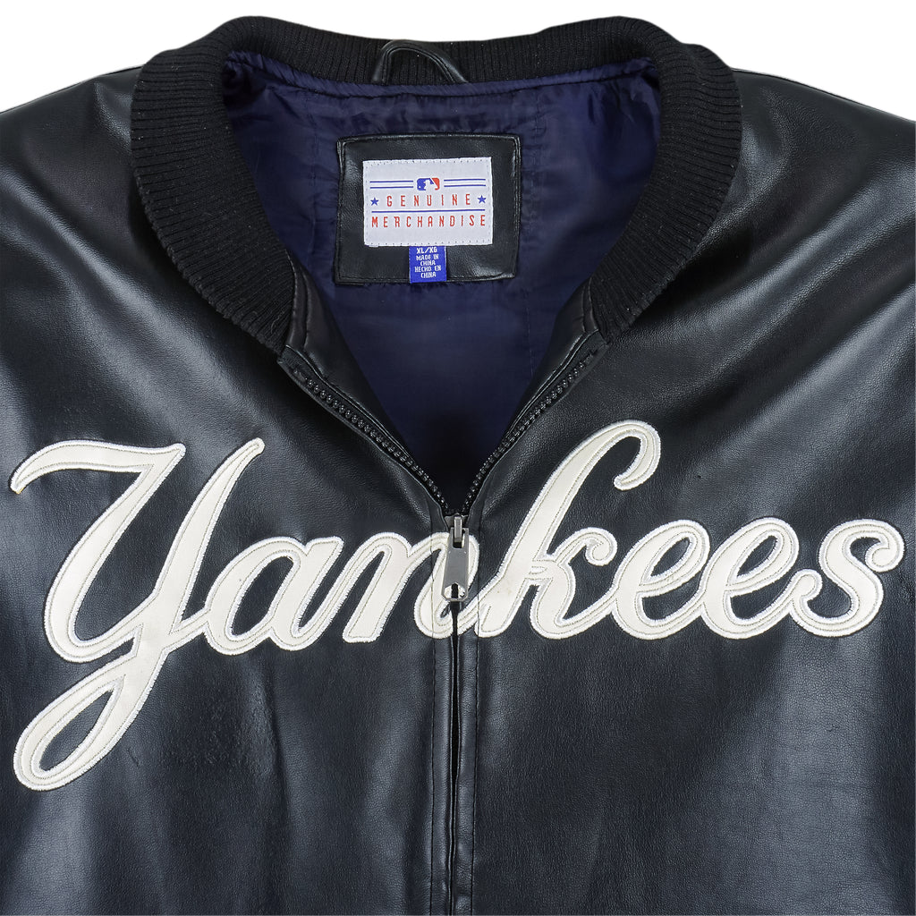MLB - New York Yankees Zip-Up Faux Jacket 1990s X-Large Vintage Retro Baseball