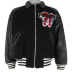 Vintage - Posh Boy Leather Wool Jacket 1990s Large Vintage Retro
