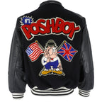 Vintage - Posh Boy Leather Wool Jacket 1990s Large Vintage Retro