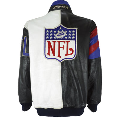 Starter - NFL Zip-Up Faux Leather Jacket 1990s X-Large