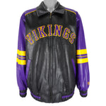 NFL - Minnesota Vikings Zip-Up Faux Jacket 1990s Large Vintage Retro Football