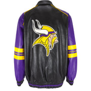 NFL - Minnesota Vikings Zip-Up Faux Jacket 1990s Large Vintage Retro Football