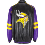 NFL - Minnesota Vikings Zip-Up Faux Jacket 1990s Large Vintage Retro Football