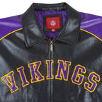 NFL - Minnesota Vikings Zip-Up Faux Jacket 1990s Large Vintage Retro Football