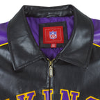NFL - Minnesota Vikings Zip-Up Faux Jacket 1990s Large Vintage Retro Football