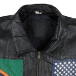 Vintage - National Flag Leather Jacket 1990s Large Vintage Retro