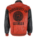NCAA - University of Geogia Faux Leather Jacket 1990s X-Large Vintage Retro College