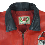 NCAA - University of Geogia Faux Leather Jacket 1990s X-Large Vintage Retro College