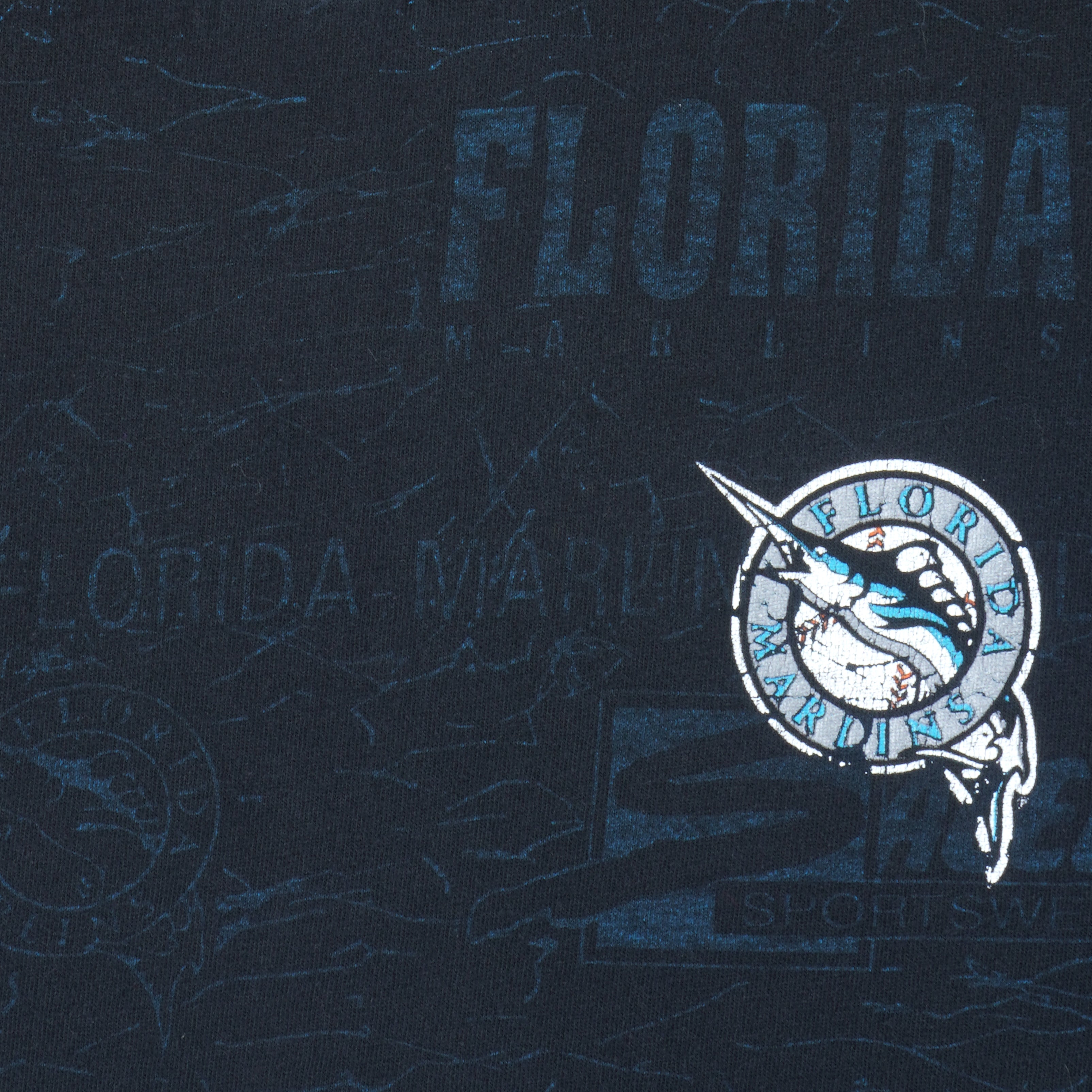 MLB (Salem) - Florida Marlins All OVP T-Shirt 1990s X-Large Vintage Retro Baseball