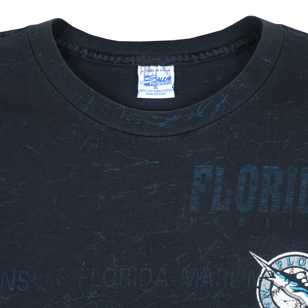 MLB (Salem) - Florida Marlins All OVP T-Shirt 1990s X-Large Vintage Retro Baseball