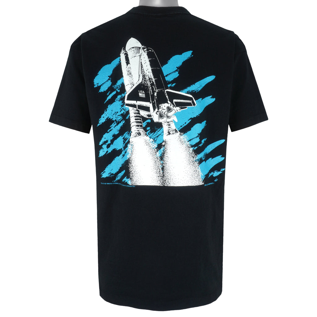 Vintage - Black Space Shuttle T-Shirt 1988 X-Large Vintage Retro
